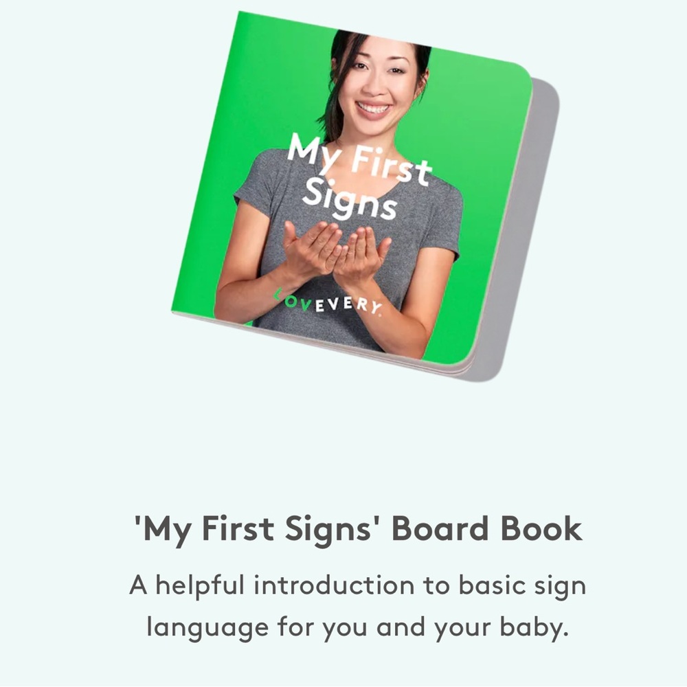 Lovevery “My First Signs” Board Book Play Kit Inspector 9-10 mths Baby Language